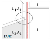 Nœud constructif linéaire à hauteur d'un EANC